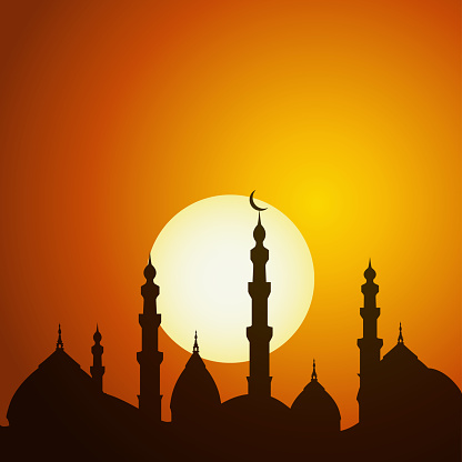Vector illustration, Mosque Silhouette
